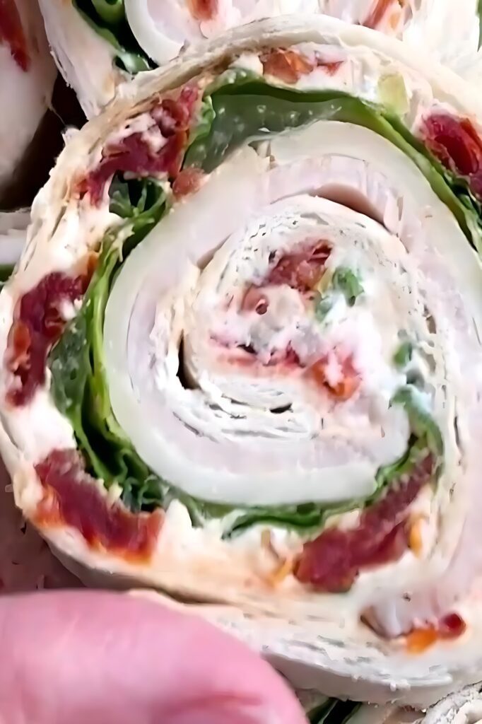 Turkey Roll Ups with cranberry cream cheese
